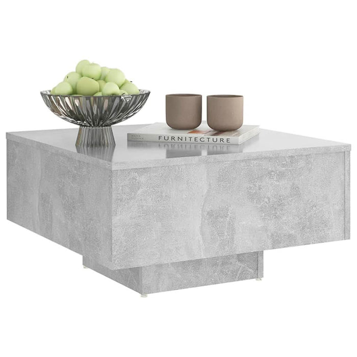 Măsuță de cafea, gri beton, 60x60x31,5 cm, PAL - WALTI WALTI