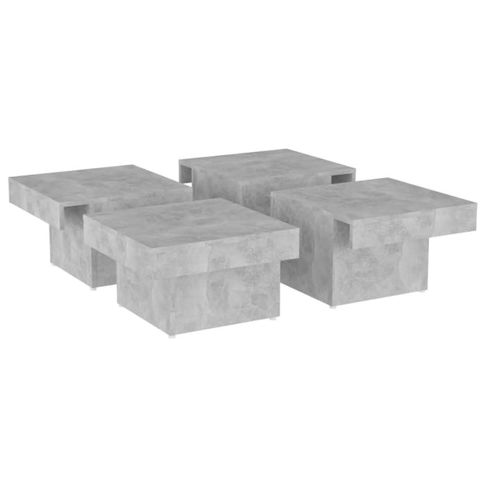 Măsuță de cafea, gri beton, 90x90x28 cm, PAL - WALTI WALTI
