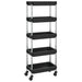 Cărucior de bucătărie 5 niveluri negru 42x29x128 cm fier și ABS - WALTI WALTI