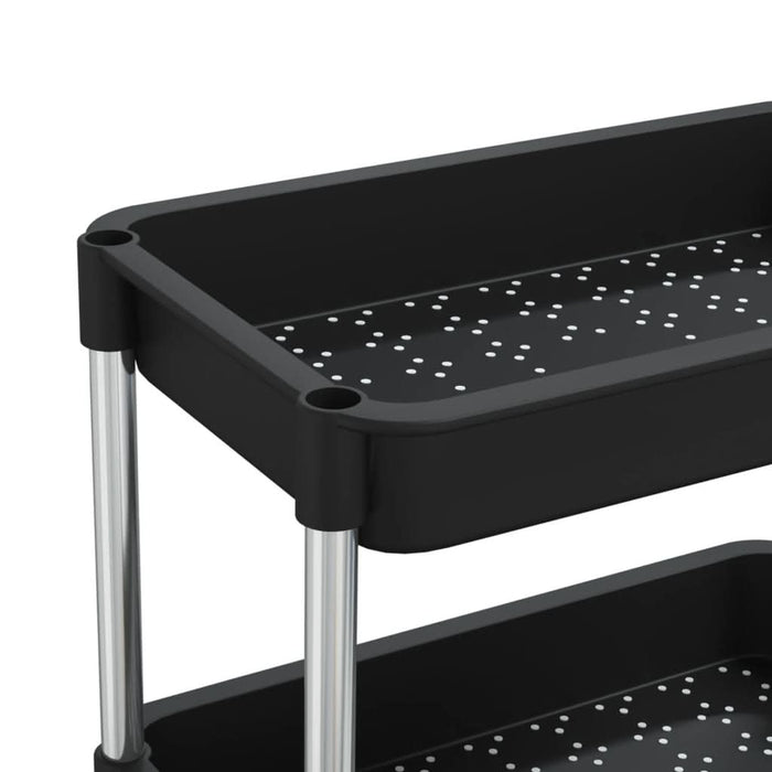 Cărucior de bucătărie 5 niveluri negru 42x29x128 cm fier și ABS - WALTI WALTI
