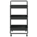 Cărucior de bucătărie 3 niveluri negru 42x35x85 cm fier/ABS - WALTI WALTI