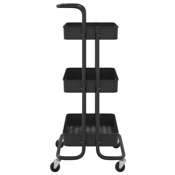 Cărucior de bucătărie 3 niveluri negru 42x35x85 cm fier/ABS - WALTI WALTI