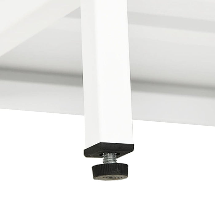 Dulap TV, alb, 90x30x44 cm, oțel și sticlă - WALTI WALTI