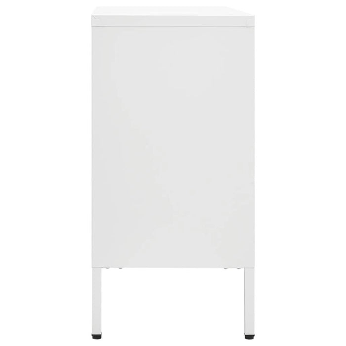 Servantă, alb, 105x35x70 cm, oțel și sticlă securizată - WALTI WALTI