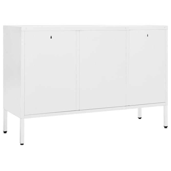 Servantă, alb, 105x35x70 cm, oțel și sticlă securizată - WALTI WALTI