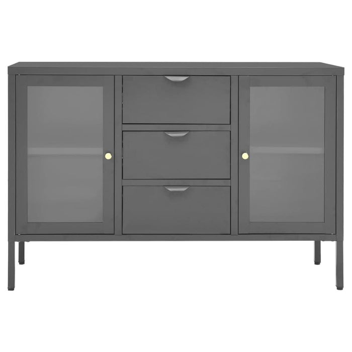 Servantă, antracit, 105x35x70 cm, oțel și sticlă securizată - WALTI WALTI