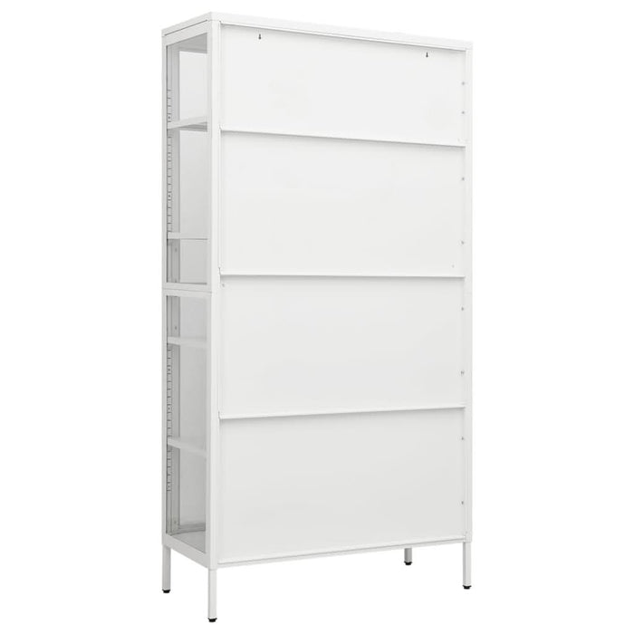 Vitrină, alb, 90x40x180 cm, oțel și sticlă securizată - WALTI WALTI