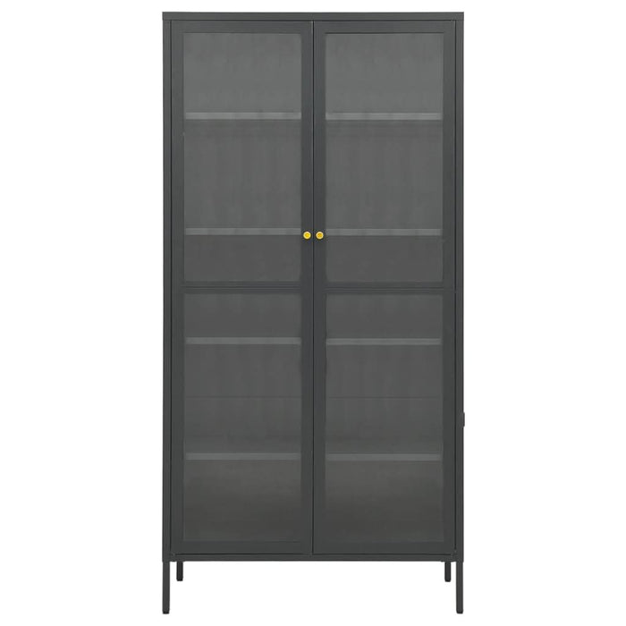 Vitrină, antracit, 90x40x180 cm, oțel și sticlă securizată - WALTI WALTI