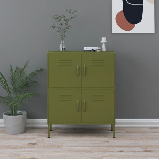 Dulap de depozitare, verde măsliniu, 80x35x101,5 cm, oțel - WALTI WALTI