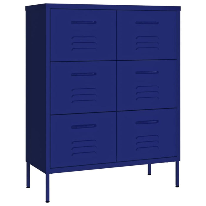 Dulap cu sertare, bleumarin, 80x35x101,5 cm, oțel - WALTI WALTI