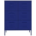 Dulap cu sertare, bleumarin, 80x35x101,5 cm, oțel - WALTI WALTI