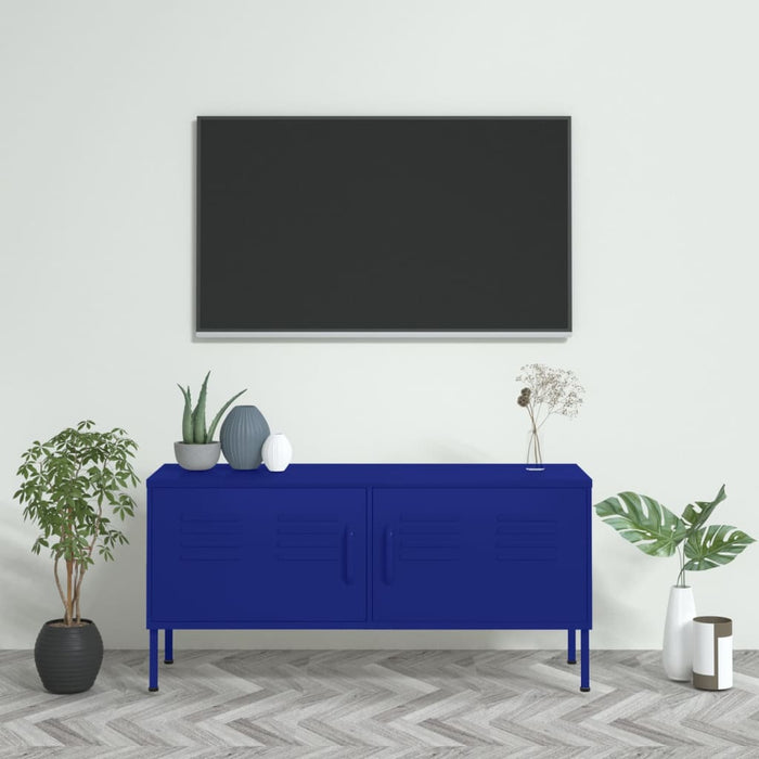 Comodă TV, bleumarin, 105x35x50 cm, oțel - WALTI WALTI