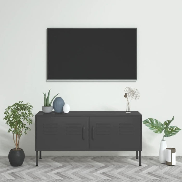 Comodă TV, antracit, 105x35x50 cm, oțel - WALTI WALTI