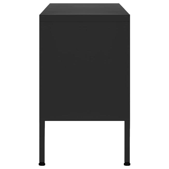 Comodă TV, negru, 105x35x50 cm, oțel - WALTI WALTI