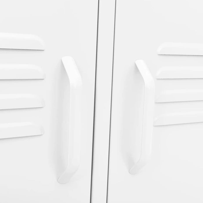 Comodă TV, alb, 105x35x50 cm, oțel - WALTI WALTI