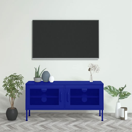 Comodă TV, bleumarin, 105x35x50 cm, oțel - WALTI WALTI