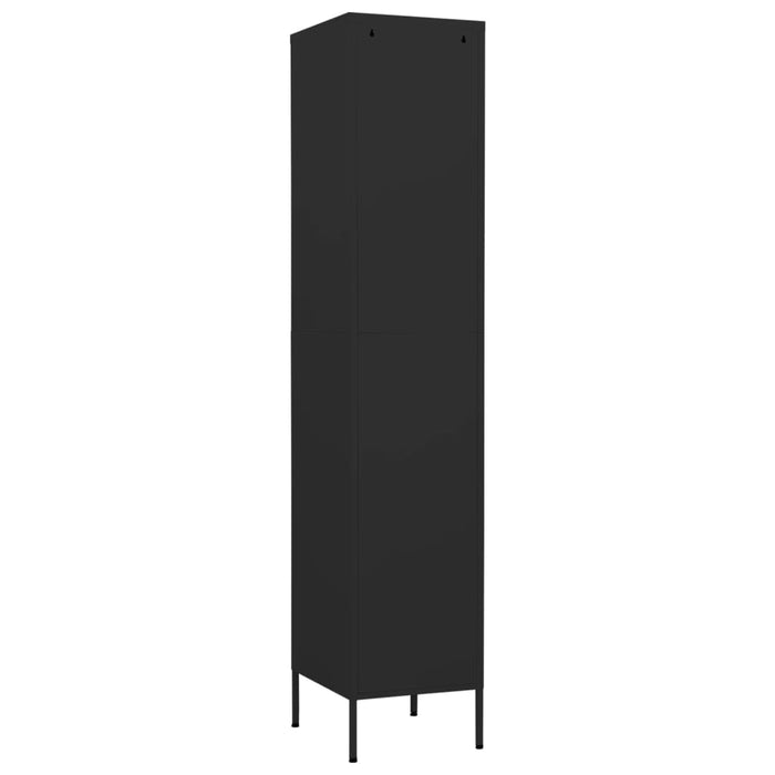 Dulap vestiar, negru, 35x46x180 cm, oțel - WALTI WALTI