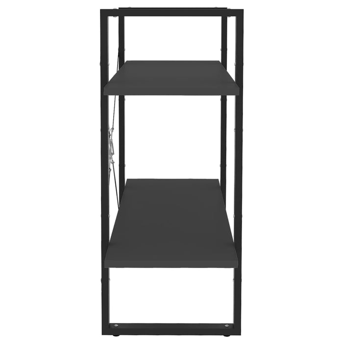 Bibliotecă cu 2 rafturi, gri, 80x30x70 cm, PAL - WALTI WALTI