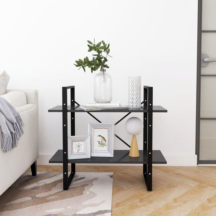 Bibliotecă cu 2 rafturi, gri, 80x30x70 cm, PAL - WALTI WALTI