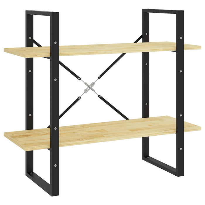 Bibliotecă cu 2 rafturi, 80x30x70 cm, lemn masiv de pin - WALTI WALTI