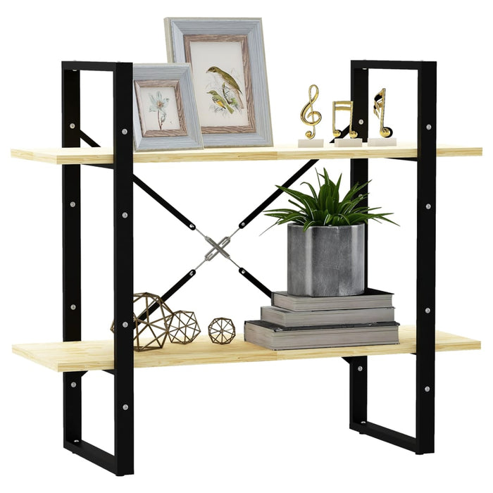 Bibliotecă cu 2 rafturi, 80x30x70 cm, lemn masiv de pin - WALTI WALTI