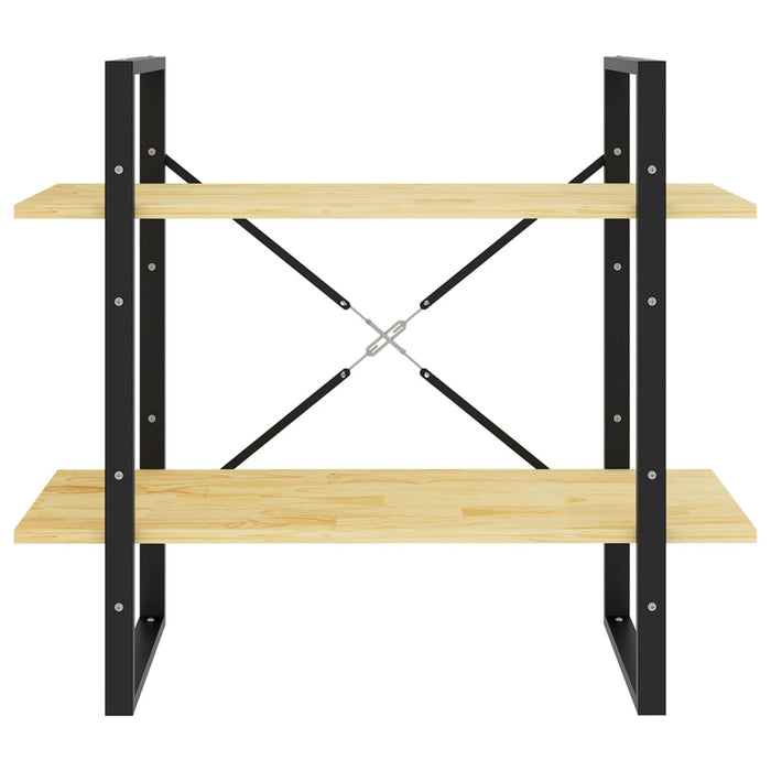 Bibliotecă cu 2 rafturi, 80x30x70 cm, lemn masiv de pin - WALTI WALTI