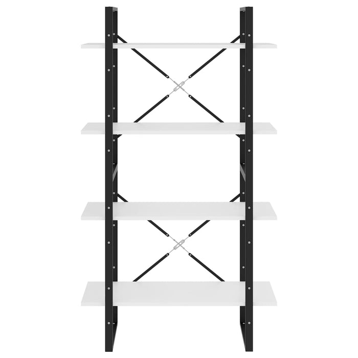 Bibliotecă cu 4 rafturi, alb, 80x30x140 cm, PAL - WALTI WALTI