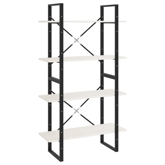 Bibliotecă cu 4 rafturi, alb, 80x30x140 cm, lemn masiv de pin - WALTI WALTI