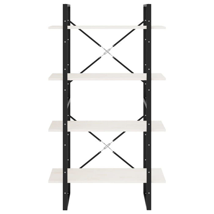 Bibliotecă cu 4 rafturi, alb, 80x30x140 cm, lemn masiv de pin - WALTI WALTI