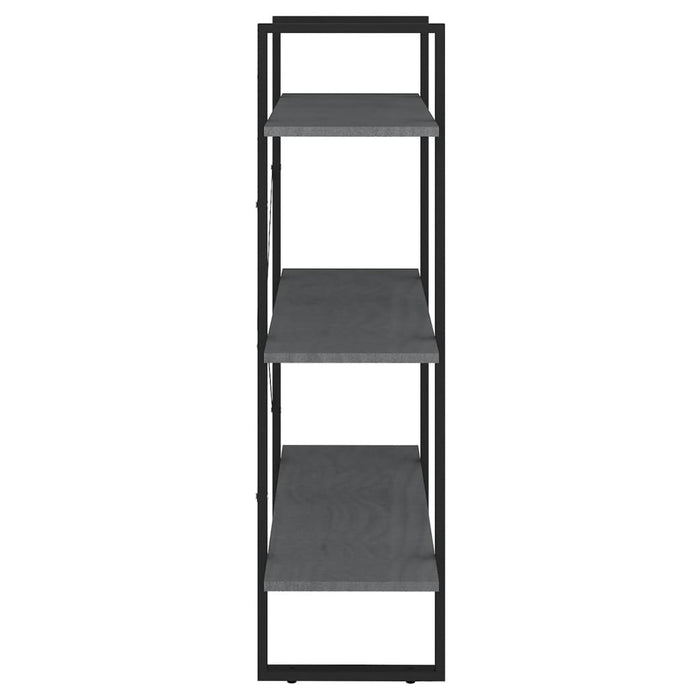 Bibliotecă cu 3 rafturi, gri, 80x30x105 cm, lemn masiv de pin - WALTI WALTI