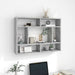 Rafturi de perete, gri beton, 75x16x55 cm, PAL - WALTI WALTI