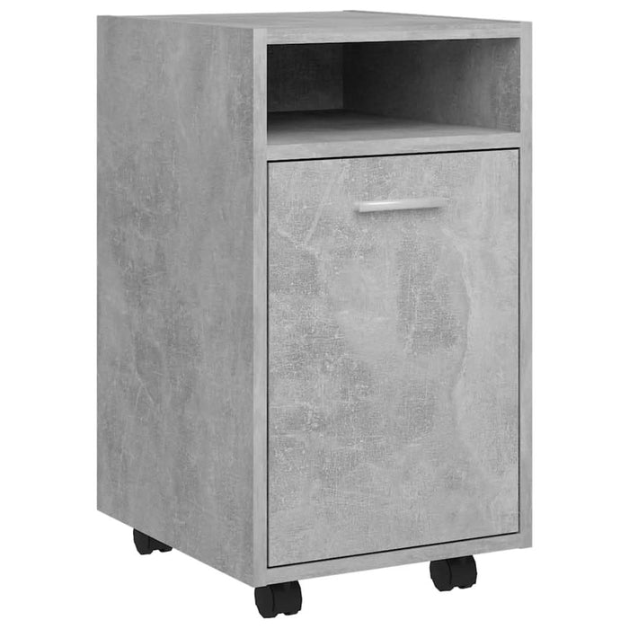Dulap lateral cu roți, gri beton, 33x38x60 cm, PAL - WALTI WALTI