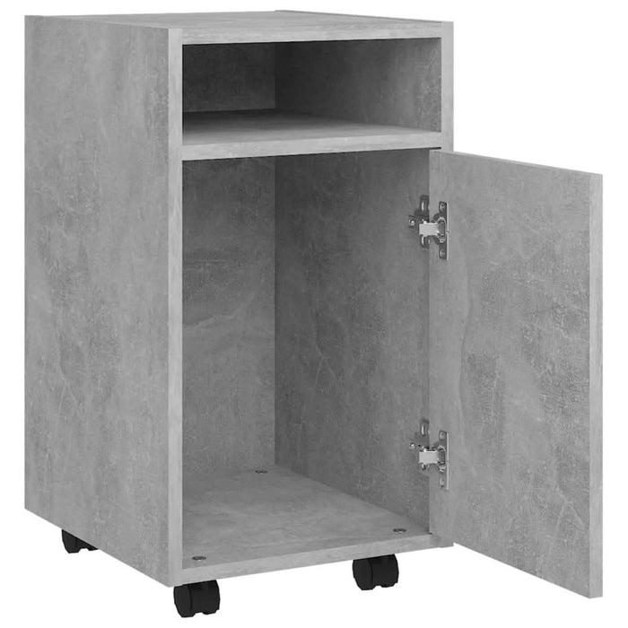 Dulap lateral cu roți, gri beton, 33x38x60 cm, PAL - WALTI WALTI