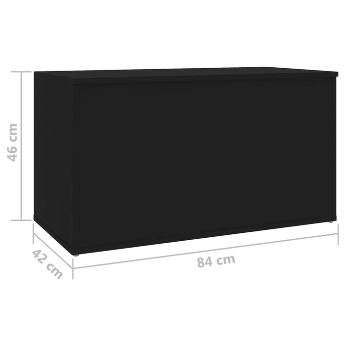Cufăr de depozitare, negru, 84x42x46 cm, lemn compozit - WALTI WALTI