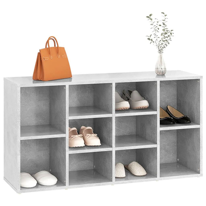 Banchetă pantofar, gri beton, 103x30x54,5 cm, PAL - WALTI WALTI