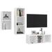 Set de dulapuri TV, 3 piese, alb, lemn prelucrat - WALTI WALTI