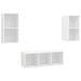 Set de dulapuri TV, 3 piese, alb, lemn prelucrat - WALTI WALTI
