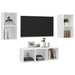 Set de dulapuri TV, 3 piese, alb, lemn prelucrat - WALTI WALTI