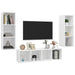 Set de dulapuri TV, 3 piese, alb, lemn prelucrat - WALTI WALTI
