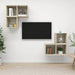 Set de dulapuri TV, 4 piese, stejar sonoma, lemn prelucrat - WALTI WALTI