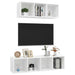Set de dulapuri TV, 2 piese, alb, lemn prelucrat - WALTI WALTI