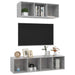 Set de dulapuri TV, 2 piese, gri beton, lemn prelucrat - WALTI WALTI