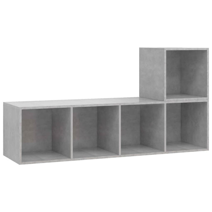 Set de dulapuri TV, 2 piese, gri beton, lemn prelucrat - WALTI WALTI