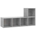 Set de dulapuri TV, 2 piese, gri beton, lemn prelucrat - WALTI WALTI