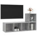 Set de dulapuri TV, 2 piese, gri beton, lemn prelucrat - WALTI WALTI