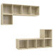 Set de dulapuri TV, 4 piese, stejar sonoma, lemn prelucrat - WALTI WALTI