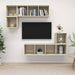 Set de dulapuri TV, 4 piese, stejar sonoma, lemn prelucrat - WALTI WALTI