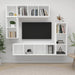 Set dulap TV, 4 piese, alb, lemn prelucrat - WALTI WALTI
