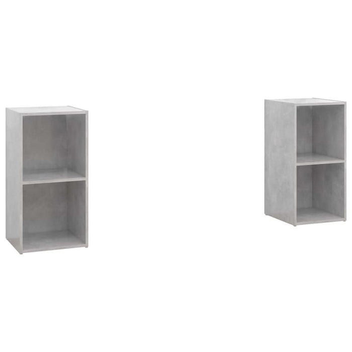 Dulapuri TV 2 buc gri beton, 72x35x36,5 cm lemn prelucrat - WALTI WALTI