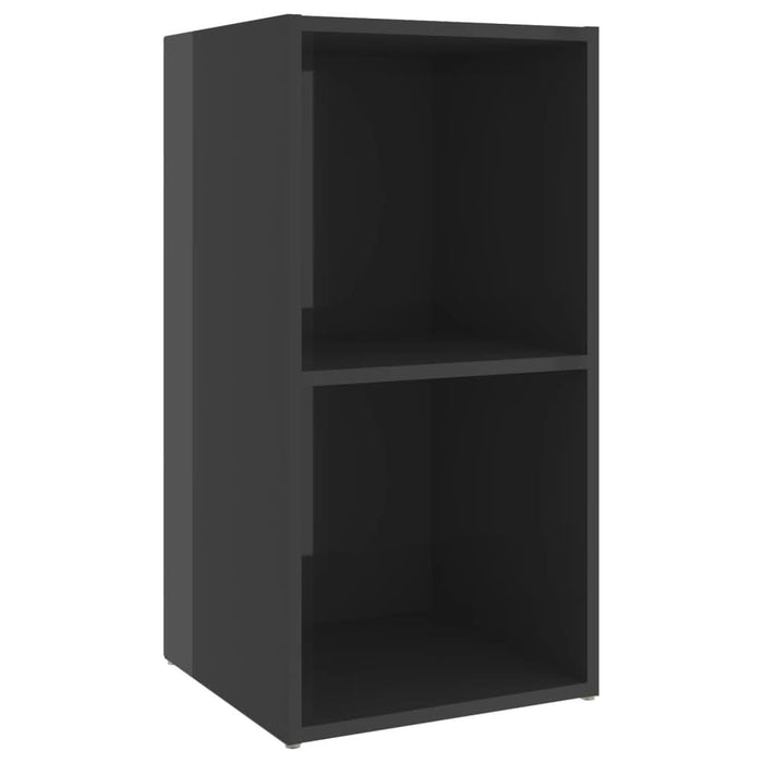 Dulapuri TV 4 buc gri extralucios 72x35x36,5 cm lemn prelucrat - WALTI WALTI